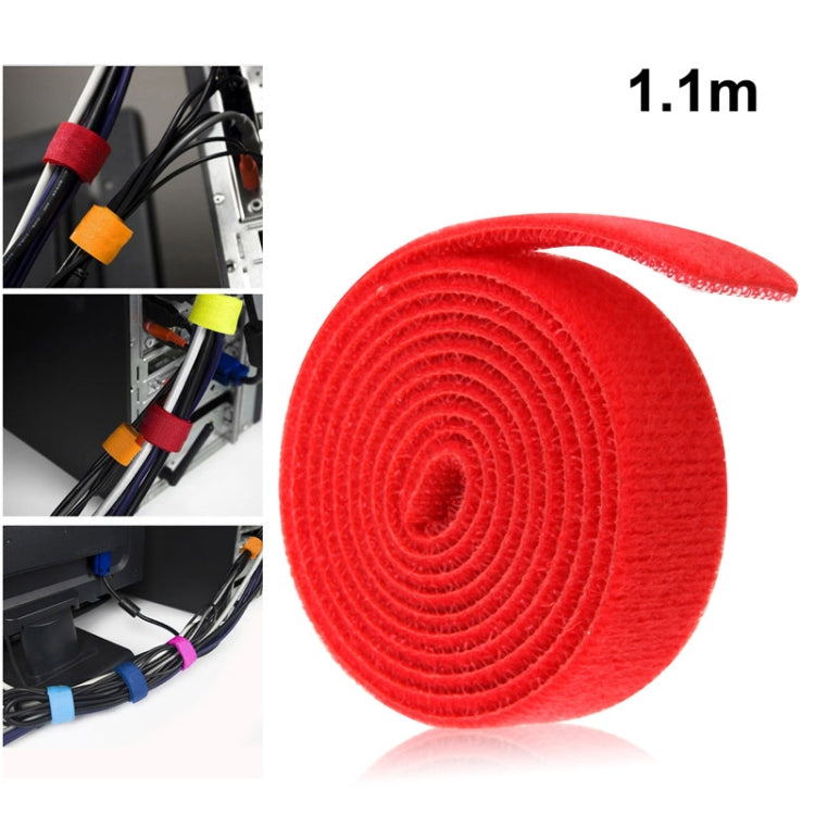 Multifunction Hook and Loop Fastener Computer Cable Ties, Red (Width: 20mm, Length: 1.1m)(Red)