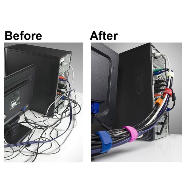 Multifunction Hook and Loop Fastener Computer Cable Ties, Red (Width: 20mm, Length: 1.1m)(Red)