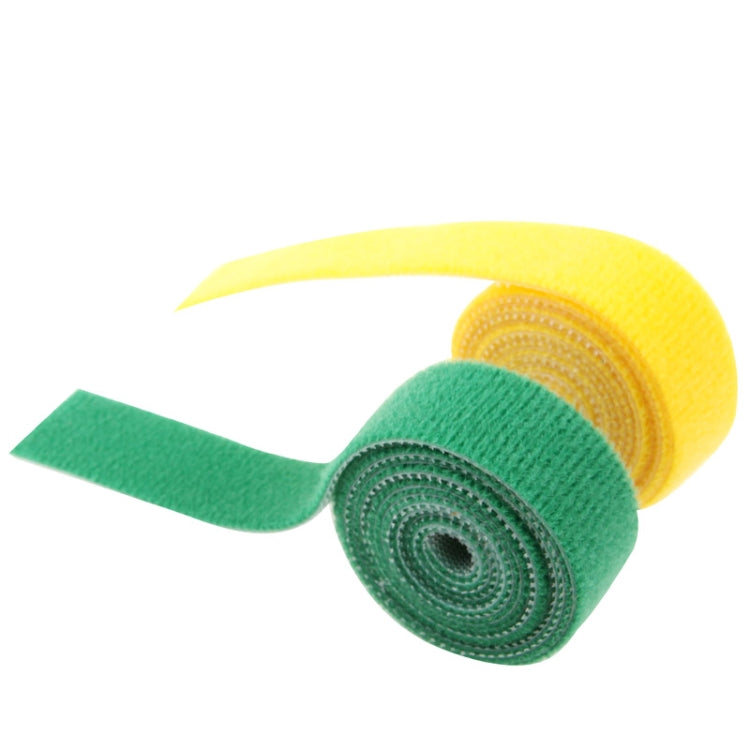 Multifunction Hook and Loop Fastener Computer Cable Ties, Yellow & Green (Width: 20mm, Length: 2 x 50cm)
