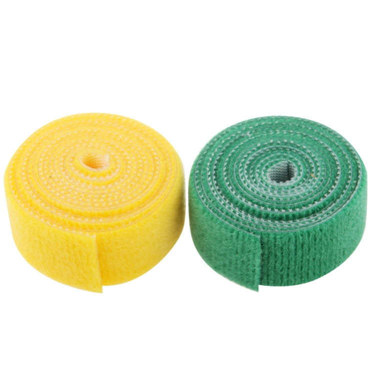 Multifunction Hook and Loop Fastener Computer Cable Ties, Yellow & Green (Width: 20mm, Length: 2 x 50cm)
