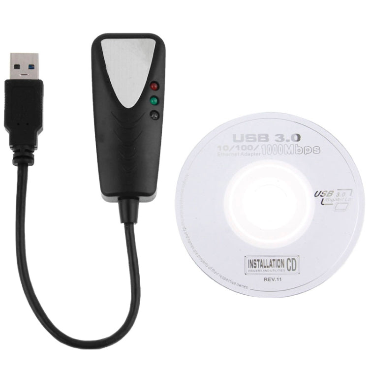 USB 3.0 To 10/100/1000Mbps Gigabit Ethernet RJ45 LAN Network Adapter, Length Cable: 15cm