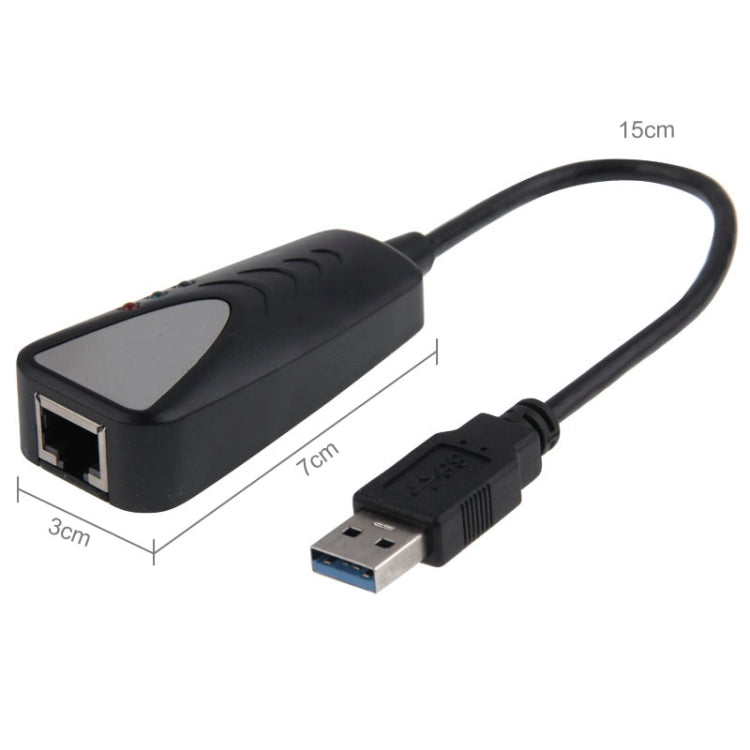 USB 3.0 To 10/100/1000Mbps Gigabit Ethernet RJ45 LAN Network Adapter, Length Cable: 15cm
