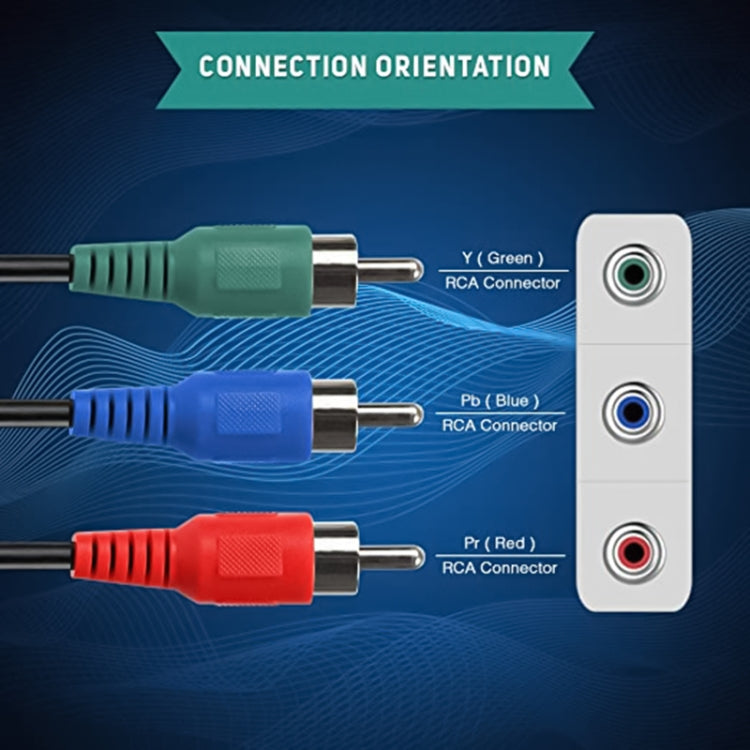AV 3 RGB Male To 3 RGB Male Cable, Length: 1.5m