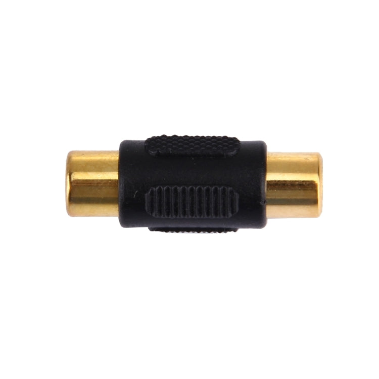 Gold RCA Female to Gold RCA Female Connector(Black)