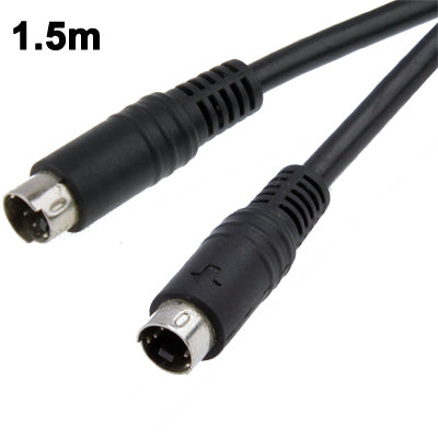 High Quality 4 Pin S-Video Cable , 1.5m (Nickel Plated)(Black)