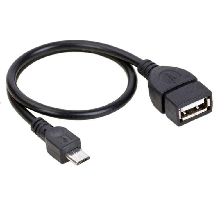 28cm USB 2.0 AF to Micro USB 5 Pin Male OTG Adapter Cable, For Galaxy S IV / i9500 / S III / i9300 /Note II / N7100 / i9220 / i9100 / i9082 / Nokia / LG / BlackBerry / HTC One X /Amazon Kindle / Sony Xperia etc