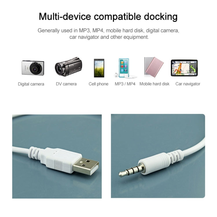 High Quality USB 2.0 Male to 3.5mm jack Cable, Length: 15cm