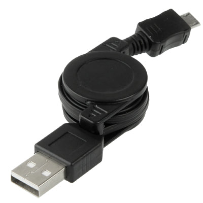 USB 2.0 to Micro USB Retractable Data Cable, Length: 10cm (Can be Extended to 75cm)