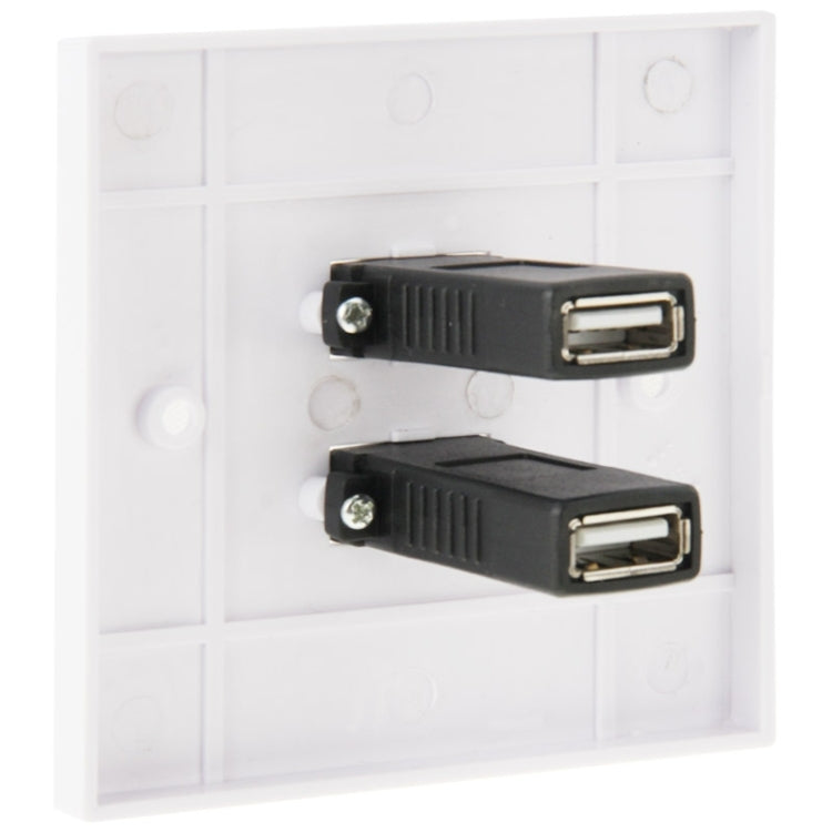 Dual USB 2.0 Female Plugs Home Wall Charger Plate Wall Plate Panel