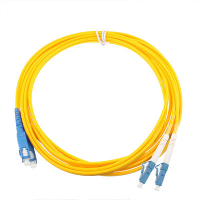SC-LC Dual-Core Single Mode Fiber Optic Jumper,Length: 3m
