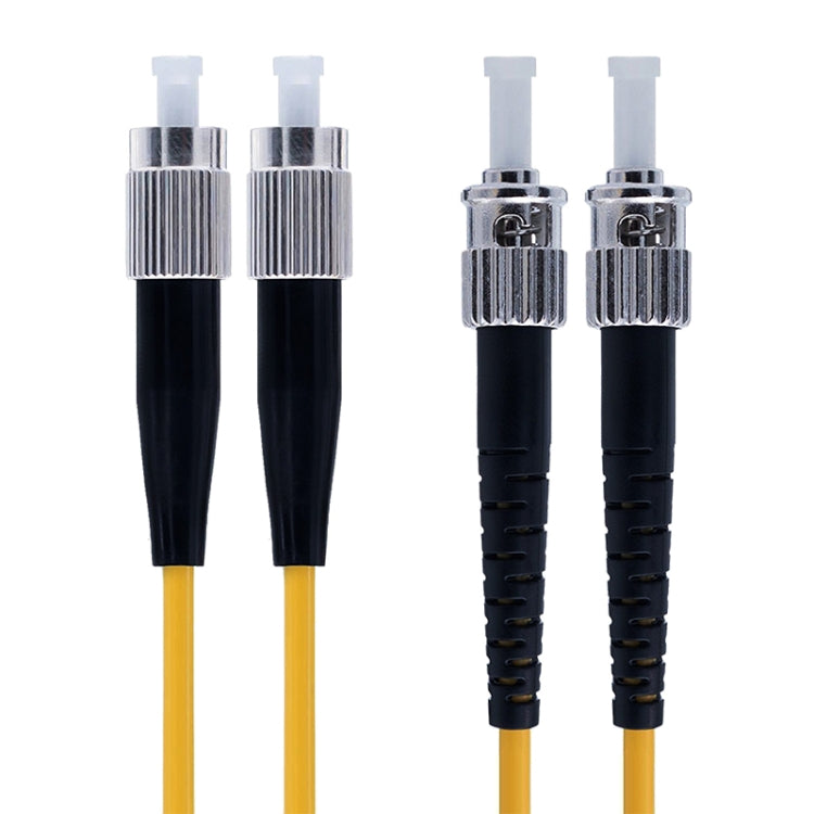 FC-ST Dual-Core Single Mode Fiber Optic Jumper,Length: 3m