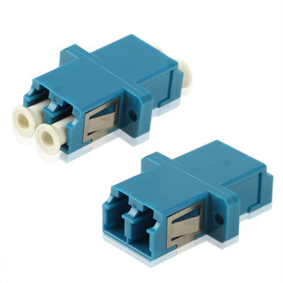 LC-LC Single-Mode Duplex Fiber Flange / Connector / Adapter / Lotus Root Device(Blue)