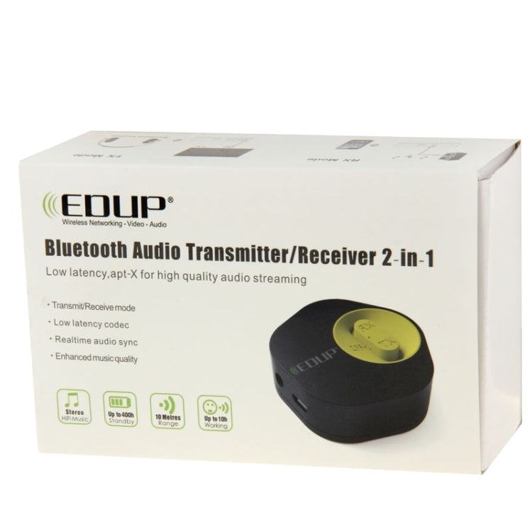 EDUP 2 in 1 Bluetooth V4.1+EDR 3.5mm Audio Receiver & Transmitter for Music and TV For iPhone, Samsung, HTC, Sony, Google, Huawei, Xiaomi and other Smartphones