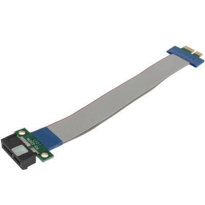 PCI Express 1X Riser Card Extender Flexible Extension Cable Ribbon Adapter, Cable Length: 19cm