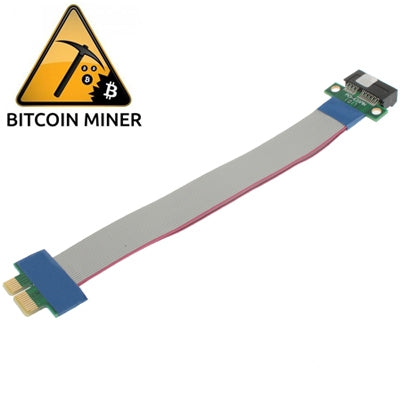 PCI Express 1X Riser Card Extender Flexible Extension Cable Ribbon Adapter, Cable Length: 19cm