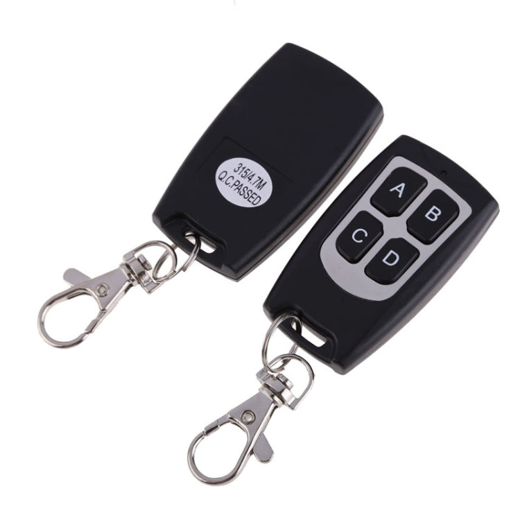 AC 85V-260V 4CH Remote Switch Learning Code Receiver + 4 Buttons Waterproof Remote Control 315MHz Transmitter