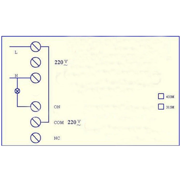 AC85V-260V 10A 1CH 1 Button Remote Control RF Wireless Transceiver 315MHZ