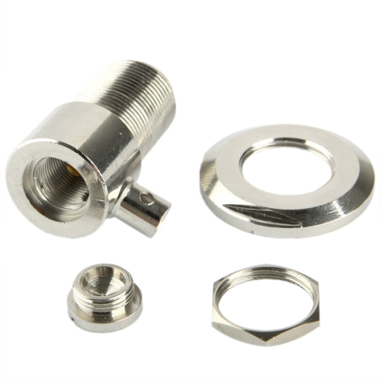 UHF Female Elbow Adapter Connected RG58 RG142 LMR195 Cable(Silver)