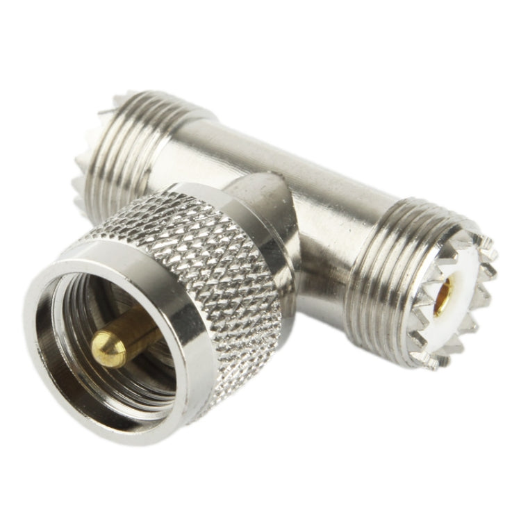 UHF Male to 2 x UHF Female Adapter(Silver)