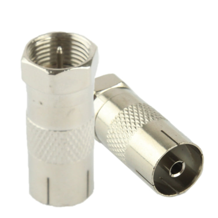 Coaxial RF F Male to ICE Female Adapter(Silver)