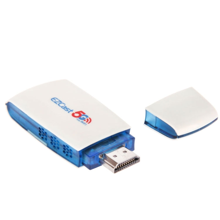 EZCAST Dual Frequency 2.4GHz/5GHz 300Mbps 1080P HD Video Decoder WiFi Display Miracast HDMI TV Dongle(White)