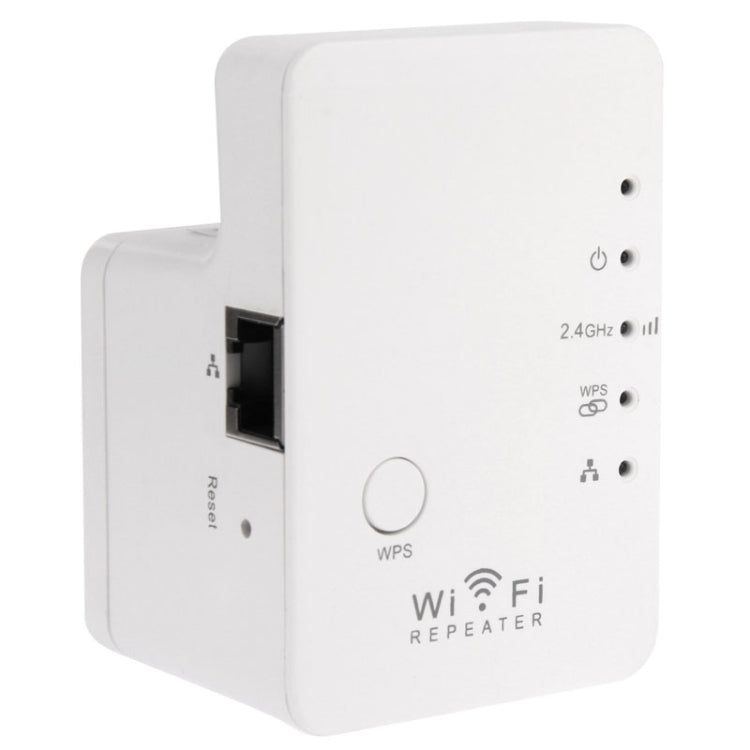 300Mbps Portable WiFi Repeater Router Wireless Signal Extender, Support WPS One Key Encryption, Sign Random Delivery (US + EU Plug)(White)