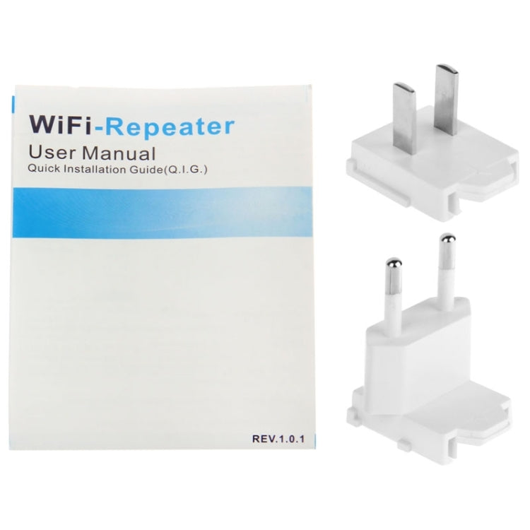 300Mbps Portable WiFi Repeater Router Wireless Signal Extender, Support WPS One Key Encryption, Sign Random Delivery (US + EU Plug)(White)