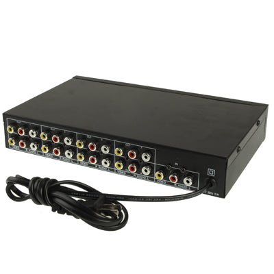 8 Channels Video Audio AMP Splitter(Black)