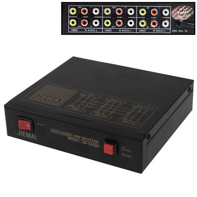4-Way Video & Audio Switch, 4 Inputs, 1 Outputs (JM-VA401)