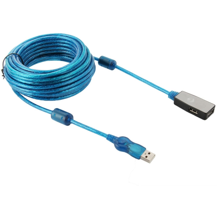 High Speed Transmission USB 2.0 HUB AM to Dual AF Extension Cable, Length: 10m(Blue)
