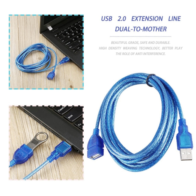 High Speed Transmission USB 2.0 AM to AF Extension Cable, Length: 5m