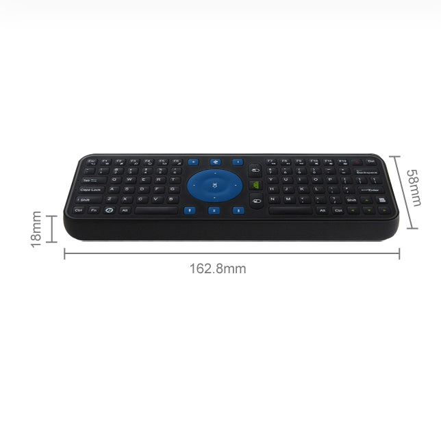 Measy RC7 2.4G USB Wireless Keyboard Gyroscope Air Fly Mouse for Mini PC Android TV Box(Black)