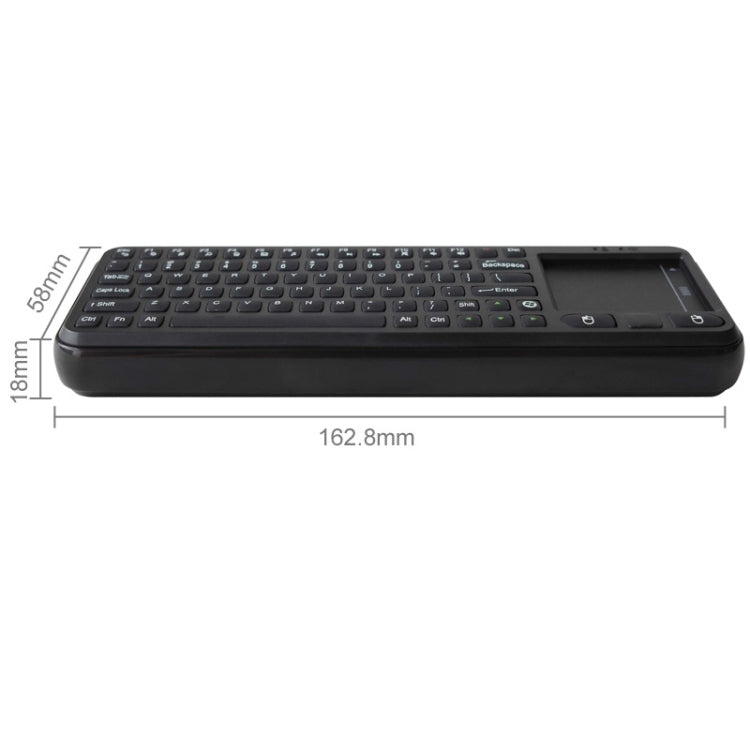 Measy RC8 3-in-1 Ultra Mini 2.4G Remote Control USB Wireless Keyboard Touchpad Air Fly Mouse for Mini PC Android TV Box(Black)