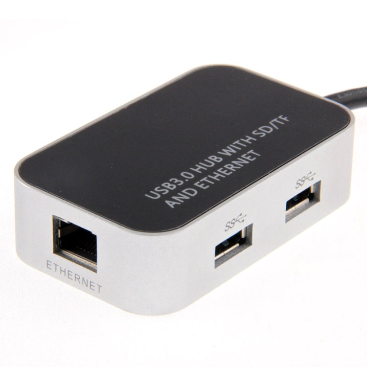 3 in 1 USB 3.0 to Gigabit Ethernet + TF / SD Card Reader + 2 USB 3.0 HUB Interfaces
