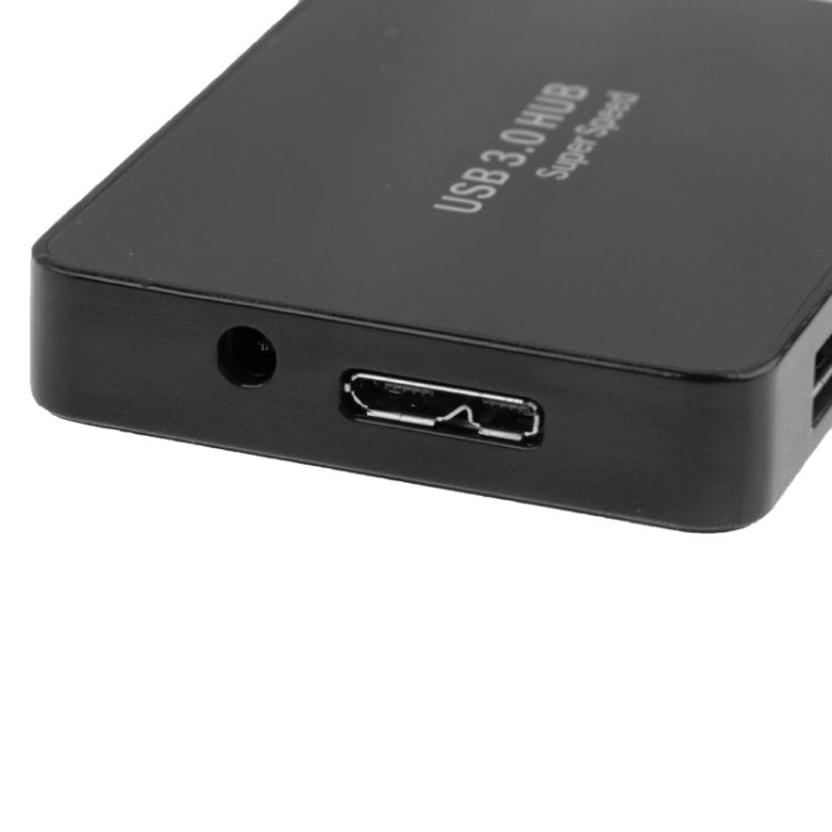 CR-H302 Mirror Surface 4 Ports USB 3.0 Super Speed 5Gbps HUB + 60cm USB 3.0 Transmission Cable
