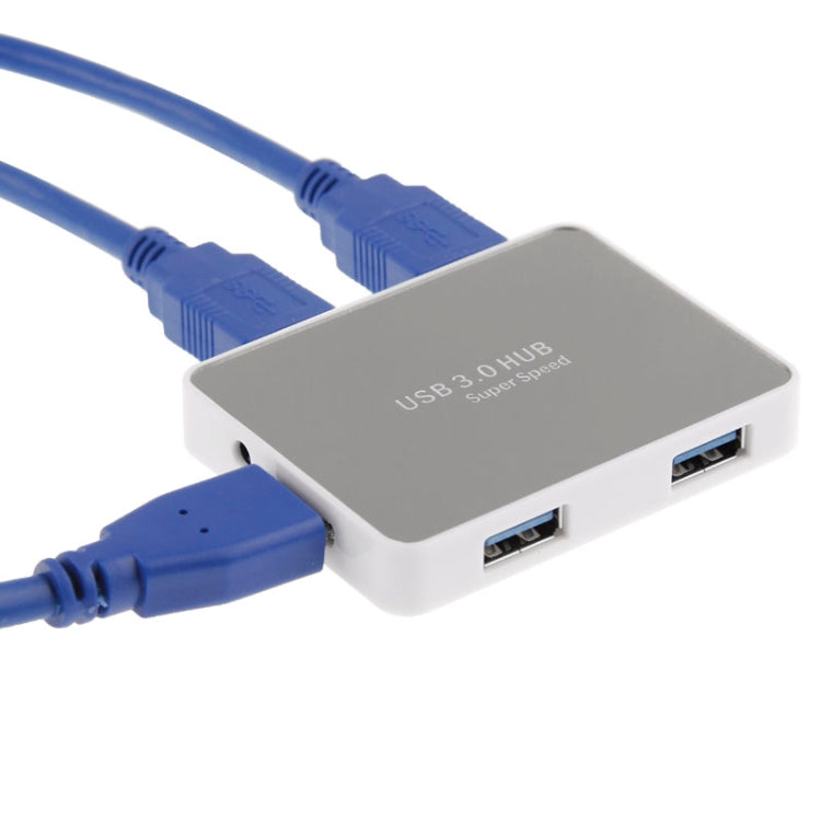 CR-H302 Mirror Surface 4 Ports USB 3.0 Super Speed 5Gbps HUB + 60cm USB 3.0 Transmission Cable