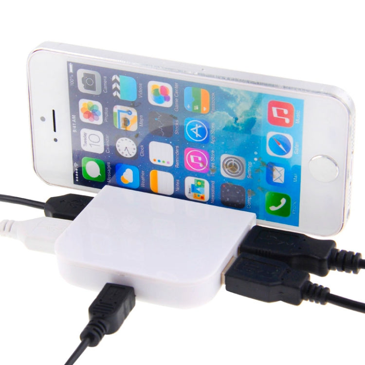 Phone Stand Design 4 Ports USB 2.0 High Speed 480MBPs HUB + 60cm USB 2.0 Cable