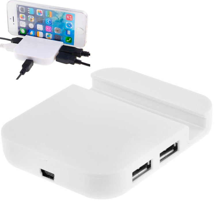 Phone Stand Design 4 Ports USB 2.0 High Speed 480MBPs HUB + 60cm USB 2.0 Cable