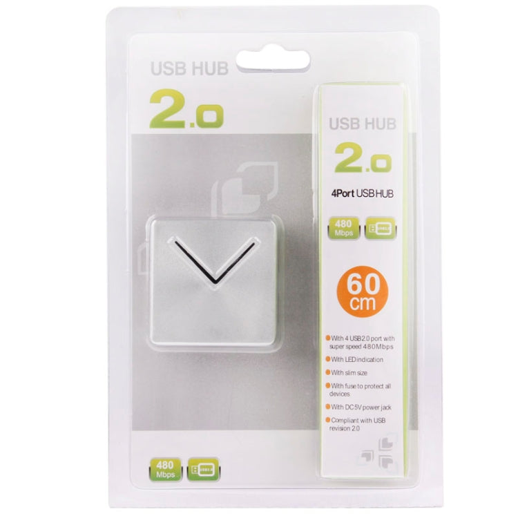 Novelty Design 4 Ports USB 2.0 High Speed 480MBPs HUB + 60cm USB 2.0 Cable