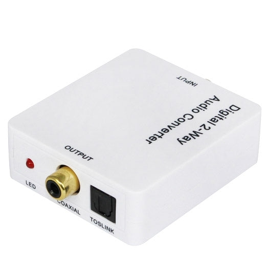 HDV-2CT Mini Digital 2-way Audio Converter, Coaxial to Toslink or Toslink to Coaxial
