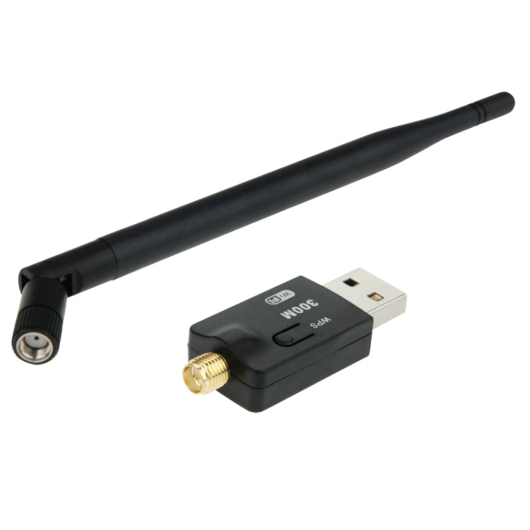 300Mbps USB 2.0 Wifi Wireless Adapter + Antenna, Wreless 802.11b / 802.11g / 802.11n
