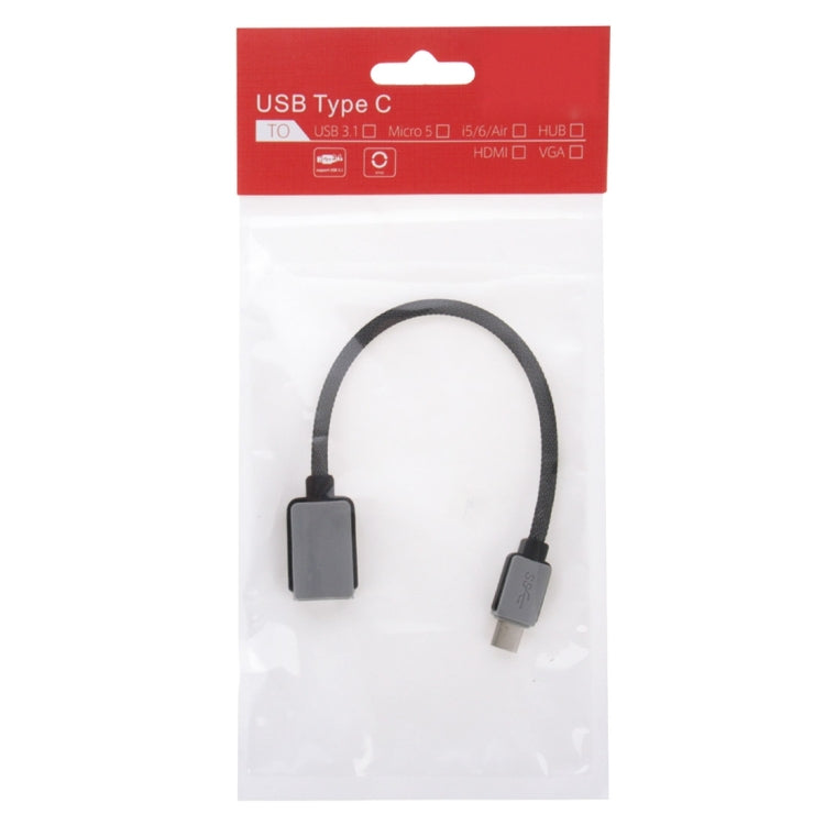 USB-C / Type-C 3.1 Male to USB 3.0 Female Cable, Length: 20cm, For Galaxy S8 & S8 + / LG G6 / Huawei P10 & P10 Plus / Xiaomi Mi6 & Max 2 and other Smartphones