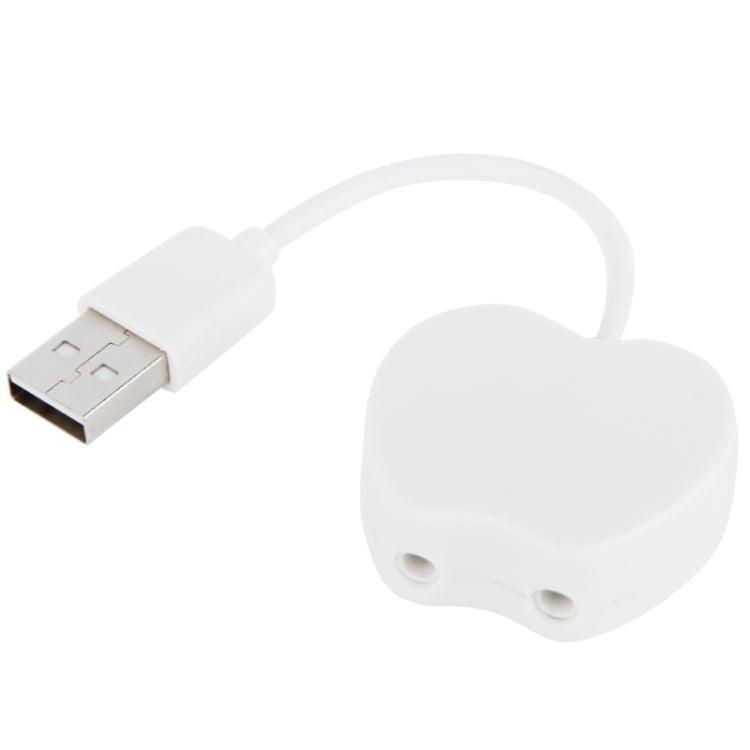 USB 2.0 Virtual 7.1 Channel Audio Sound Card Adapter Converter(White)