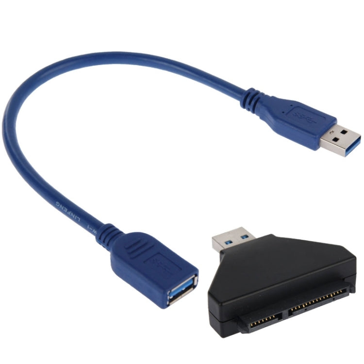6G High Speed USB 3.0 to SATA 22 Pin HDD Converter with Power Supply