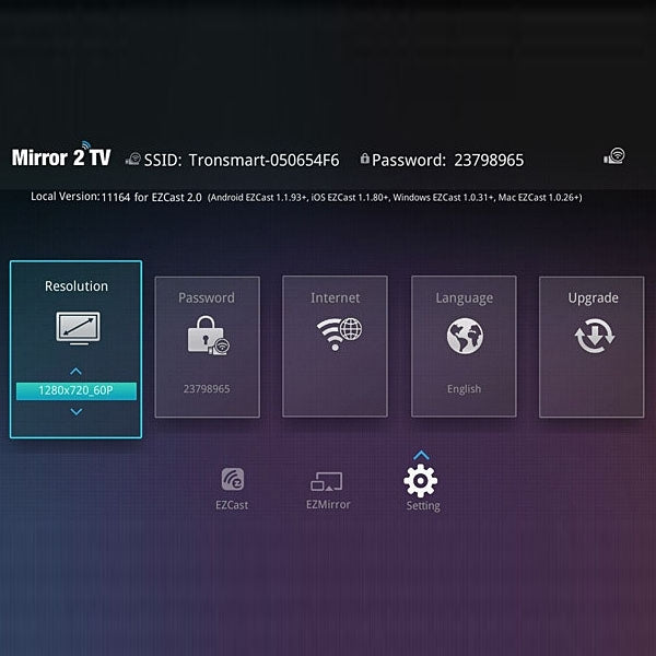 Tronsmart T1000 Mirror 2 TV Miracast DLNA Airplay Dongle HDMI WiFi Display Receiver,  Support Linux OS