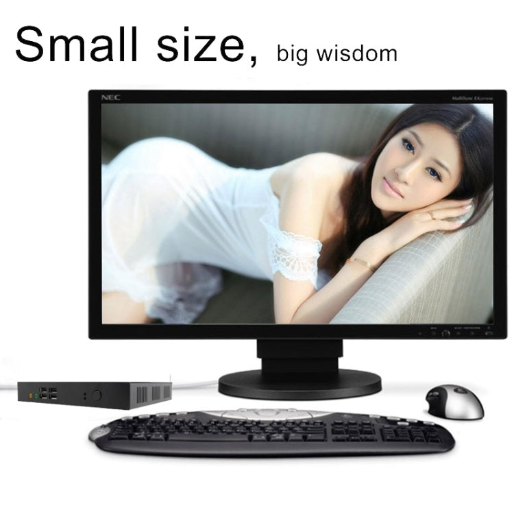 TK390 Mini Computer, Onboard CPU: Intel NM65 Celeron 1037U Dual Core 1.8GHz Processor (2M Cache), 2GB RAM,  16GB SSD(Black)