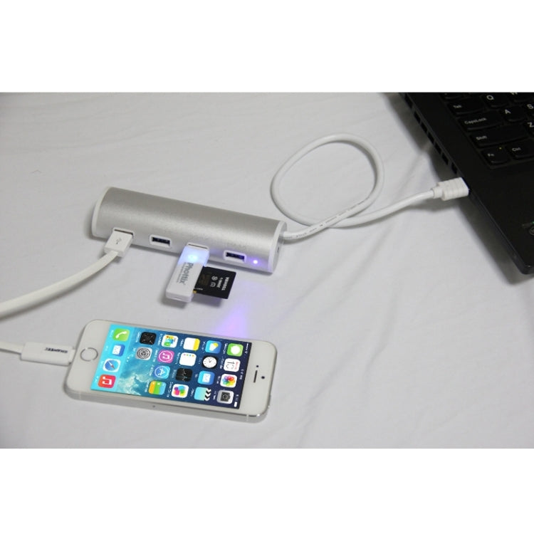 High Speed 5Gbps 4 Ports USB 3.0 Portable Aluminum Alloy Cylinder Hub