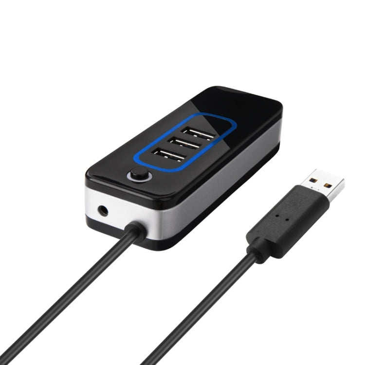 IHUB-04 3 Ports USB 3.0 Hub + 1000Mbps RJ45 Gigabit Ethernet LAN Wired Network Adapter(Black)