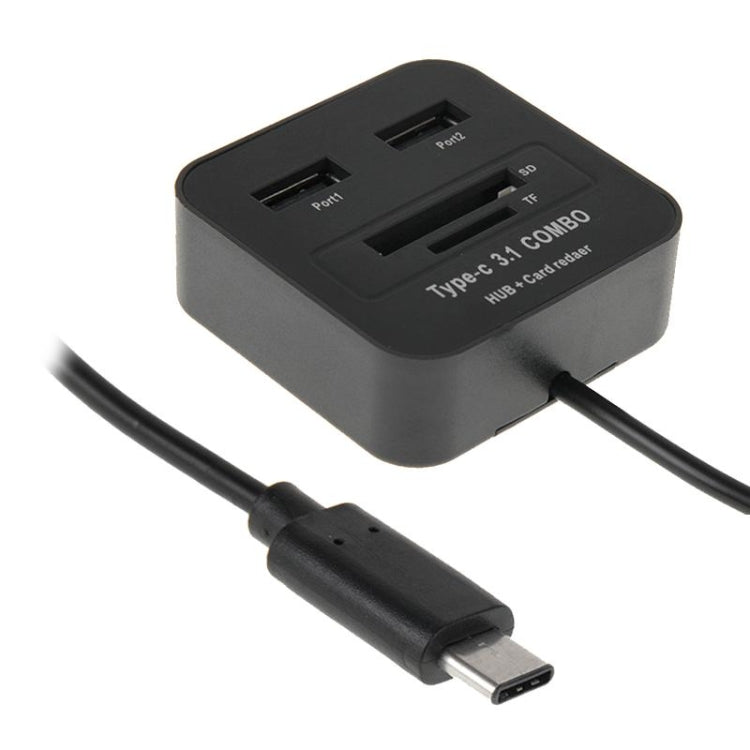 USB-C / Type-C 3.1  to 2 Ports USB HUB + SD / TF Card Reader for New Macbook & Chromebook