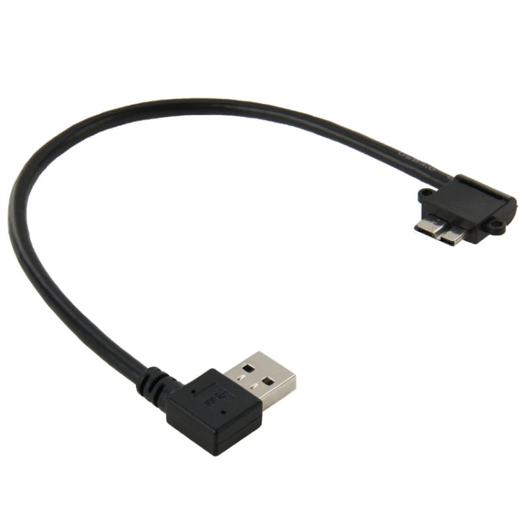 26cm 90 Degree Right Angle  USB 3.0 to 90 Degree Right Angle Micro 3.0 Data Cable for Galaxy Note III / N9000